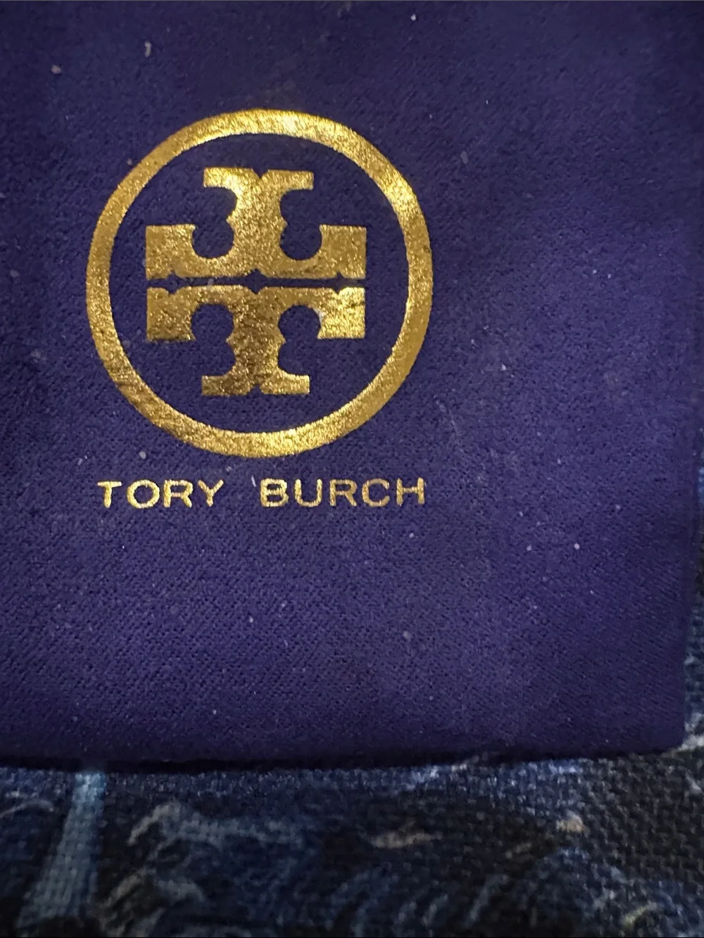 NWOTS Tory Burch Gold and Navy Hoop Earrings.